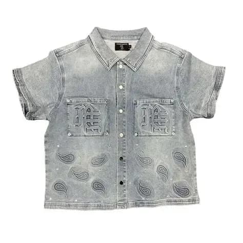 Camisa Mixed emotion ‘Paisley’ Denim Blue