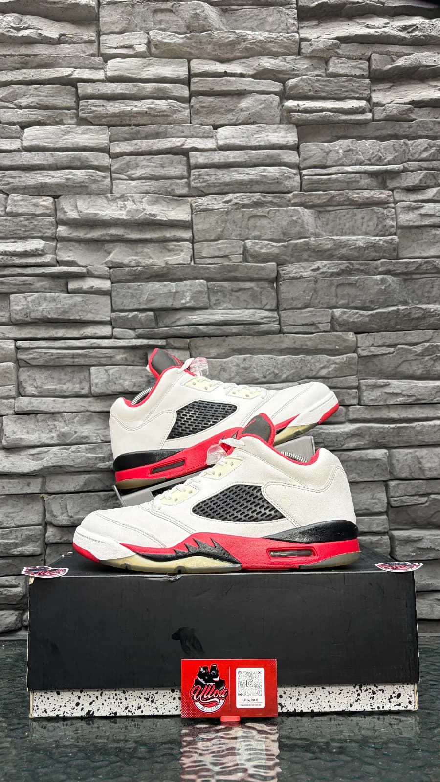 jordan retro 5 low “fire red”