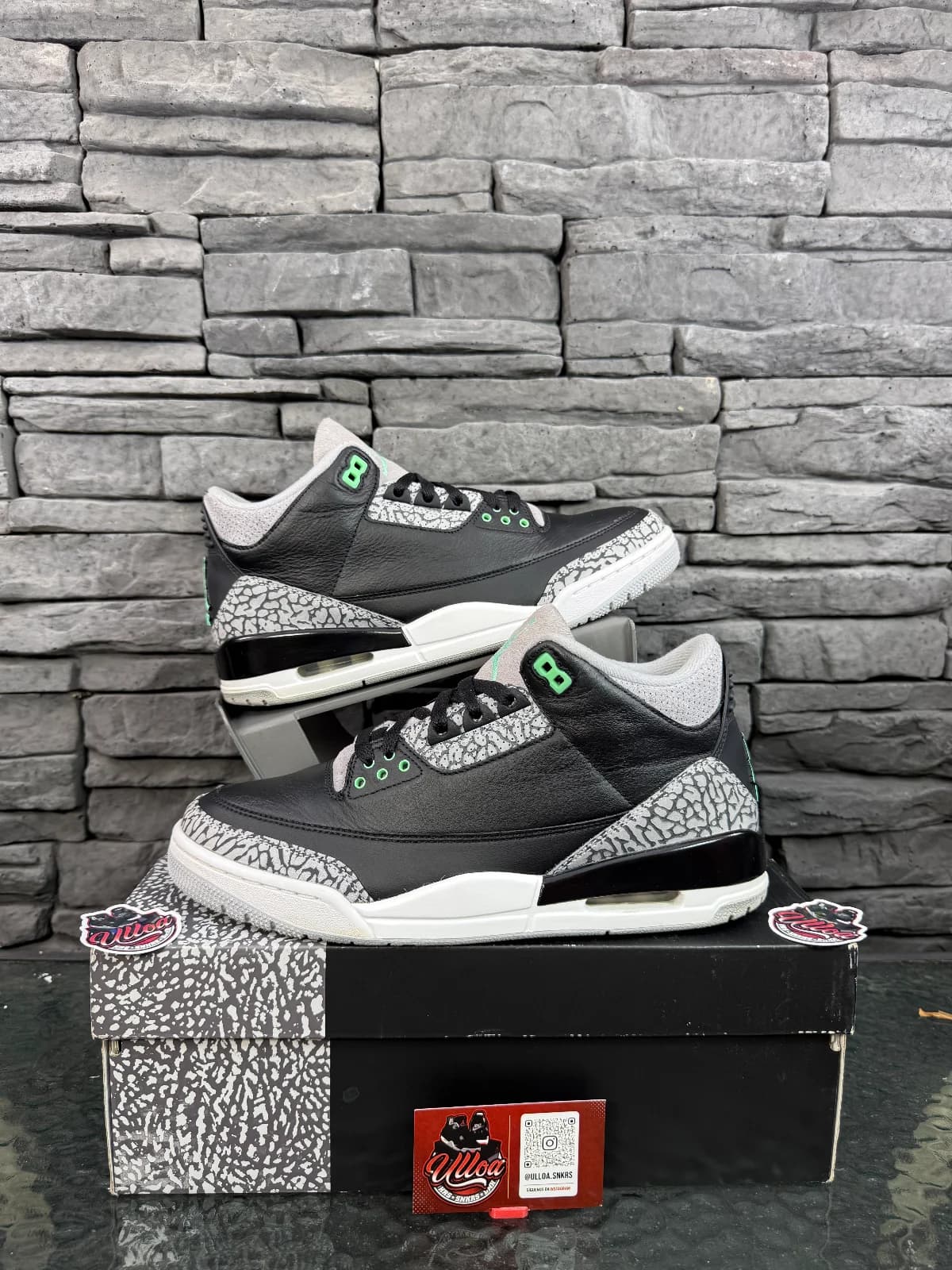 jordan retro 3 “green glow”